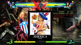 UMVC3 Captain America Combos [upl. by Nilyahs336]