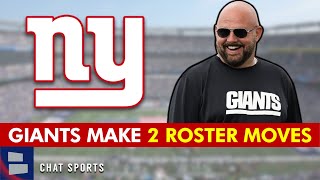 🚨 Giants Make 2 Roster Moves  New York Giants News [upl. by Timon]