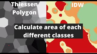 Interpolation in QGIS IDW amp nearest neighbor Thiessen polygon techniques with area calculation [upl. by Stringer]