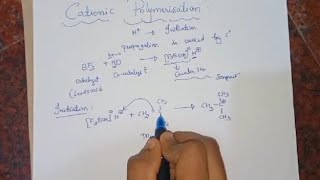 cationic polymerization process mechanism Easy explanation for MSc by PS chem education [upl. by Dynah]