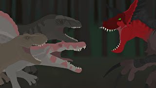 TRex Giganotosaurus amp Spinosaurus VS Ultimasaurus  Jurassic World Battle Animation 23 [upl. by Samaj]