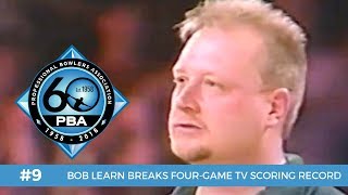 PBA 60th Anniversary Most Memorable Moments 9  Bob Learn Sets FourGame TV Scoring Record [upl. by Cruce837]