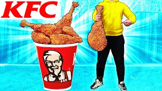 Riesiger KFC Eimer  Wie man den weltgrößten selbstgemachten KFC Trommelstock aus Strauß herstellt [upl. by Radek]