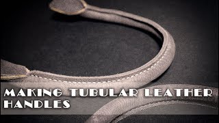 Making a tubular leather handle  leather craft tutorials [upl. by Queri]