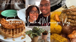 Second Month of Marriage Vlog  Prayer Plant Care  Coffee Shop  Home Improvements Dance Battle [upl. by Eglanteen]