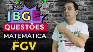 IBGE 2022 Questão FGV MATEMÁTICA RESOLUÇÃO ULTIMA PROVA Recenseador Agente Censitário Municipal [upl. by Savory64]