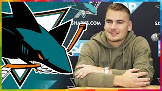 Timo Meier Sharks Training Camp 2021 Opening Interview [upl. by Arahas]