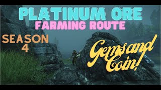 New World Season 4  Platinum ore farming route  complete mining guide and gem system change [upl. by Eiznik]