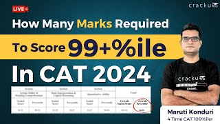 How many marks to get 99 percentile in CAT 2024  🔴 Live By Maruti Sir CAT 100iler [upl. by Lindo355]