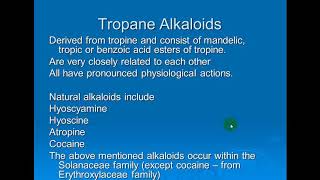 Alkaloids Tropane alkaloids [upl. by Killigrew]