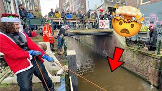 Awesome Christmas Magnet Fishing Special In Amsterdam [upl. by Jankey]