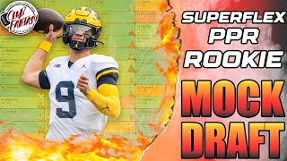 2024 Dynasty Fantasy Football Rookie Mock Draft  Superflex [upl. by Valry609]