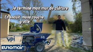 Enduit monocouche grattéartisan peintre reno satisfying chantier travaux peinture artisanat [upl. by Eberhard]