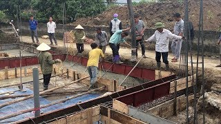 Smart Techniques Construction Foundation With Ready Mixed Concrete  Building House Step By Step [upl. by Nnairam]