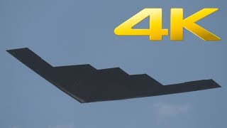 4K  US Air Force B2 Spirit surprise flyby at RIAT 2018 [upl. by Kristofor537]