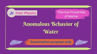 Anomalous behavior of water [upl. by Obediah306]