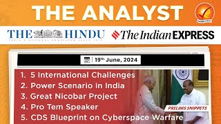 The Analyst 19th June 2024 Current Affairs Today  Vajiram and Ravi Daily Newspaper Analysis [upl. by Eed]