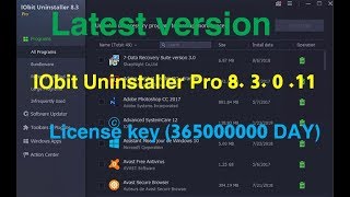 Latest version IObit Uninstaller Pro 8 3 0 11 Patch License key 365000000 DAY [upl. by Yakcm]