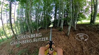 Grünberg Flitzer Alpine Coaster 360° VR POV Onride [upl. by Woodsum]