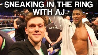 SNEAKING INTO THE RING AT ANTHONY JOSHUA VS JOSEPH PARKER BOXING MATCH [upl. by Happy]