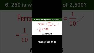 PERCENT BASE RATE PROBLEM 250 is what percent of 2500 shortsfeed fypシ゚viral exampreparation [upl. by Ahsiuqet489]