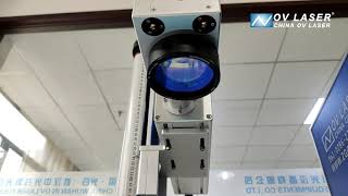 Raycus 50W fiber laser marking machine uses 110mm lens to engrave and cut 1mm copper [upl. by Leehar773]