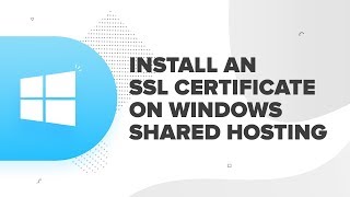 How to install SSL certificate on Windows Shared Hosting for a domain name  ResellerClub [upl. by Airamahs]