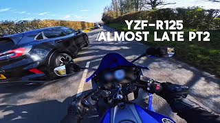 YZFR125 LATE FOR SCHOOL PT2  PURE AKRAPOVIC NO DB KILLER SOUND  4K 30FPS [upl. by Nareik]