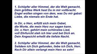 Schöpfer aller Himmel Lyrics [upl. by Cavuoto]