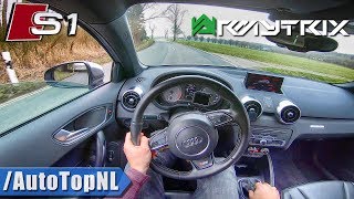 AUDI S1 Sportback 20 TFSI Quattro SUPER LOUD Armytrix POV Test Drive by AutoTopNL [upl. by Nnazus604]