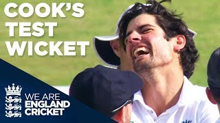 Alastair Cooks First And Only Test Wicket  England v India 2014  Highlights [upl. by Mccallum346]