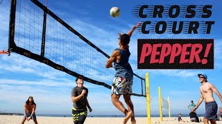 Beach Volleyball Drills for Advanced Players Over the Net Pepper [upl. by Akina]