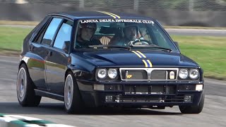 530HP Lancia Delta Integrale EVO 2 goes CRAZY in a Kartdrome  LOUD Turbo amp Wastegate Sounds [upl. by Anegue]