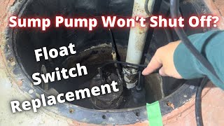 Why does my sump pump keep running How to replace the float switch on an ejector pump [upl. by Pincus]