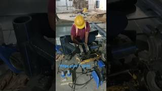 Hdpe pipe t joint shorts video [upl. by Lledrev]