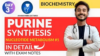 purine synthesis biochemistry  nucleotide metabolism biochemistry  purine nucleotide synthesis [upl. by Ailsa]