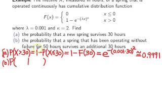 Weibull distribution  Example 1 [upl. by Suollecram]