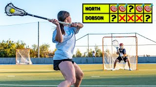 The Best WOMENS Shooter vs Pro MENS Lacrosse Goalie [upl. by Kev]