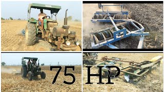 Kirloskar 75 HP  Field Performance With Harrow [upl. by Zul]