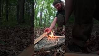 Feather sticks  Terava Skrama 80 bushcraft woodcarving camping [upl. by Eda622]