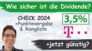 Deutsche Telekom Aktienanalyse 2024 Wie sicher ist die Dividende günstig bewertet [upl. by Schaffel82]