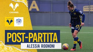 Rognoni quotFelice del gol e soprattutto della vittoria di squadraquot [upl. by Charyl]