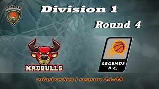 Atlasbasket  Div 1Round 4  MAD BULLS vs LEGENDS [upl. by Calv]