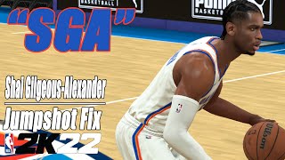 Shai Gilgeous Alexander Jumpshot Fix NBA2K22 [upl. by Anitserp]