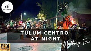 Nightlife in Tulum Centro  Riviera Maya  Mexico  4K [upl. by Alyam]