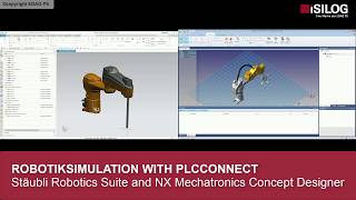 Stäubli Robotics Suite Interface for NX Mechatronics Concept Designer [upl. by Nazus]