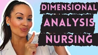 Nursing Math Made Easy How to Do Dimensional Analysis in Nursing [upl. by Aenet]