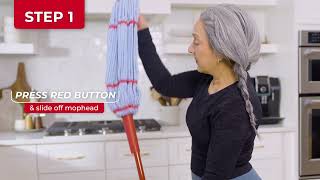 How to change the mop head on the Vileda MicroTwist™ MAX Microfibre Twist Mop [upl. by Omoj808]