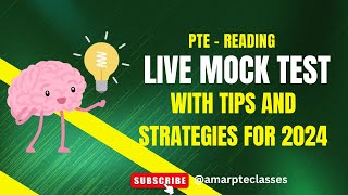 PTEREADING LIVE MOCK TEST WITH TIPS AND STRATEGIES FOR 2024 [upl. by Green]