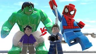 Lego Örümcek Adam ve Lego Hulk İnsanlara Yardım Ediyor [upl. by Cand]